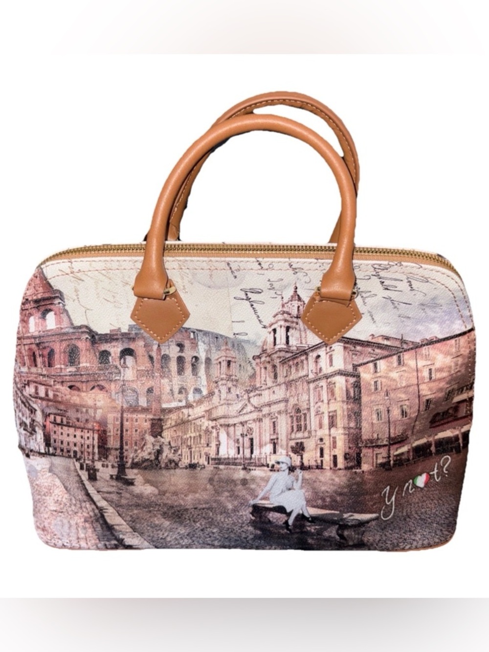 New! YNot? Milano "Romance in Rome" satchel